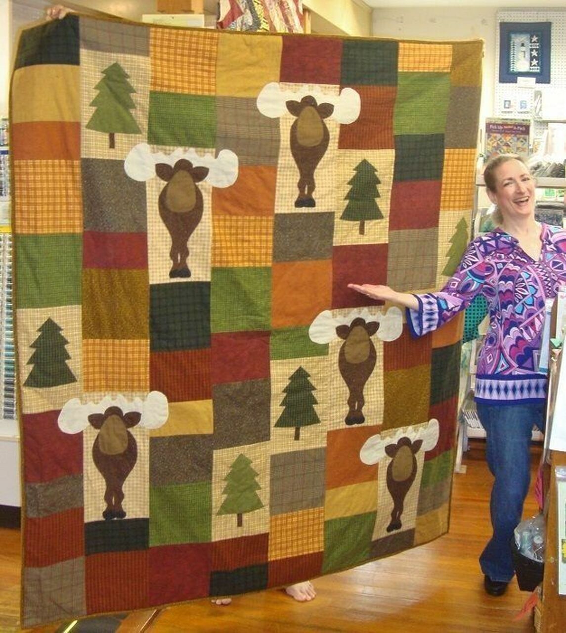 Moose Personalized Quilt Bedding Set for Bedroom Decor and Family Gifts, Perfect for Home Decoration and Picnic