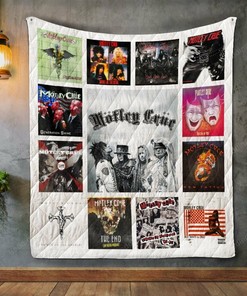 Motley Crue Album Cover Quilt Bedding Set Great for Bedroom Decor and Family Gifts