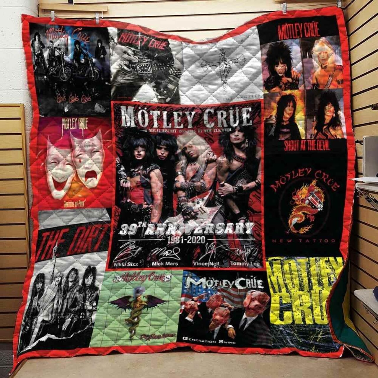 Motley Crue Tribute Personalized Quilt Blanket Bedding Set for Home Decoration and Gifts for Fans