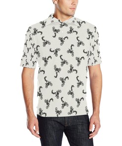 Motocross Pattern Print Design 03 Men Polo Shirt