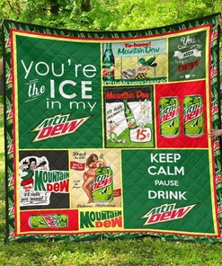 Mountain Dew Soft Drink Lover Quilt Blanket Bedding Set for Picnic Hobbyists