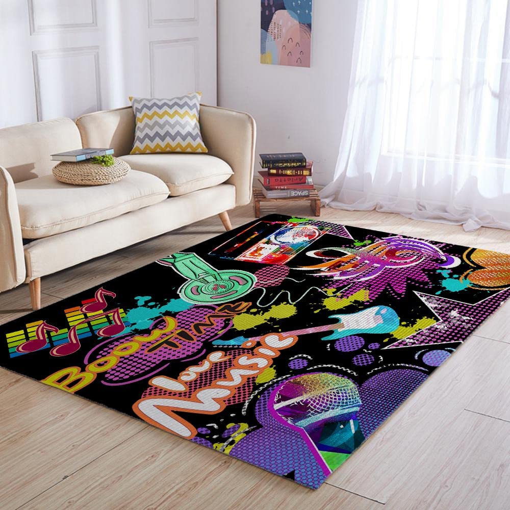 Music Lover's 3D Printed Guitar Rug for Home Decor - Non-Slip Comfy Floor Mat - Rectangle Area Rugs - Image 2