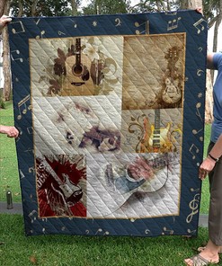 Music Personalized Quilt Bedding Set for Bedroom Decor and Family Gifts, Perfect for Home Decoration and Picnic