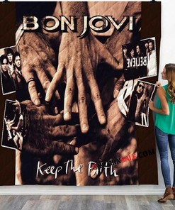 Musical Artists 80S Bon Jovi 3V 3D Customized Personalized Quilt Bedding Set Blanket