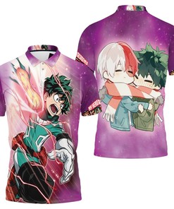My Hero Academia Midoriya Izuku Fire Skill Scene For Fan Polo Shirt