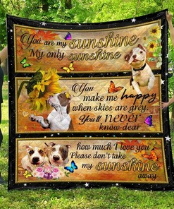 My Only Sunshine Bull Terrier Quilt Blanket - Personalized Gifts for Family and Bedroom Decor
