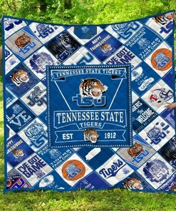NCAA Tennessee State Tigers Quilt Blanket Bedding Set, Great Gifts for Fans and Family