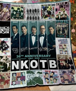 NKOTB Anniversary Personalized Quilt Bedding Set, Great for Bedroom Decor and Family Gifts