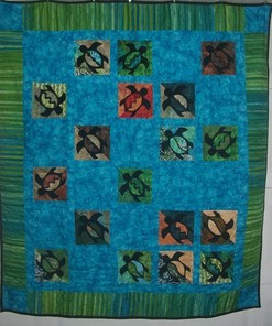 Name Your Own Turtle Quilted Comforter Bedding Set for Family Gifts