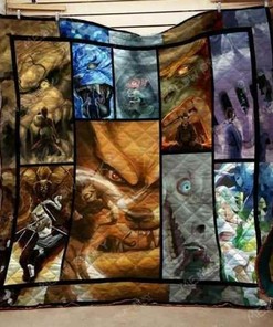 Naruto Tailed Beast Art Quilt Blanket Bedding Set - Perfect for Bedroom Decor and Gifts for Fans