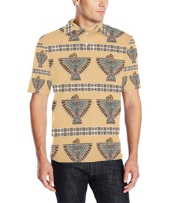 Native American Eagle Pattern Men Polo Shirt