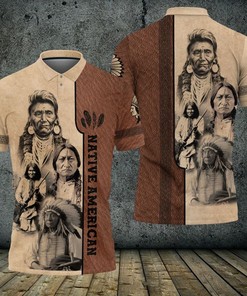 Native American Founding Fathers 3D All Over Printed Polo Shirt