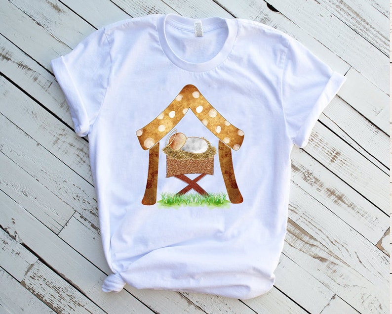 Nativity Bethlehem Christmas Christian T-Shirt - Image 2