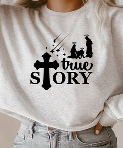 Nativity Scene True Story Christian T-Shirt