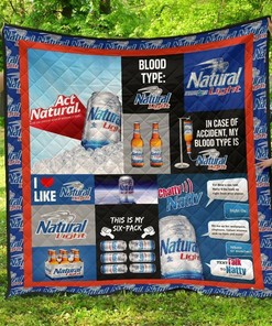 Natural Light Funny Gift For Beer Lover Quilt Bedding Set Bedroom Decor, Gifts for Family