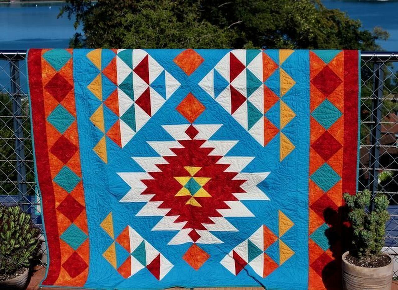 Navajo Inspired Personalized Quilt Bedding Set for Home Decoration