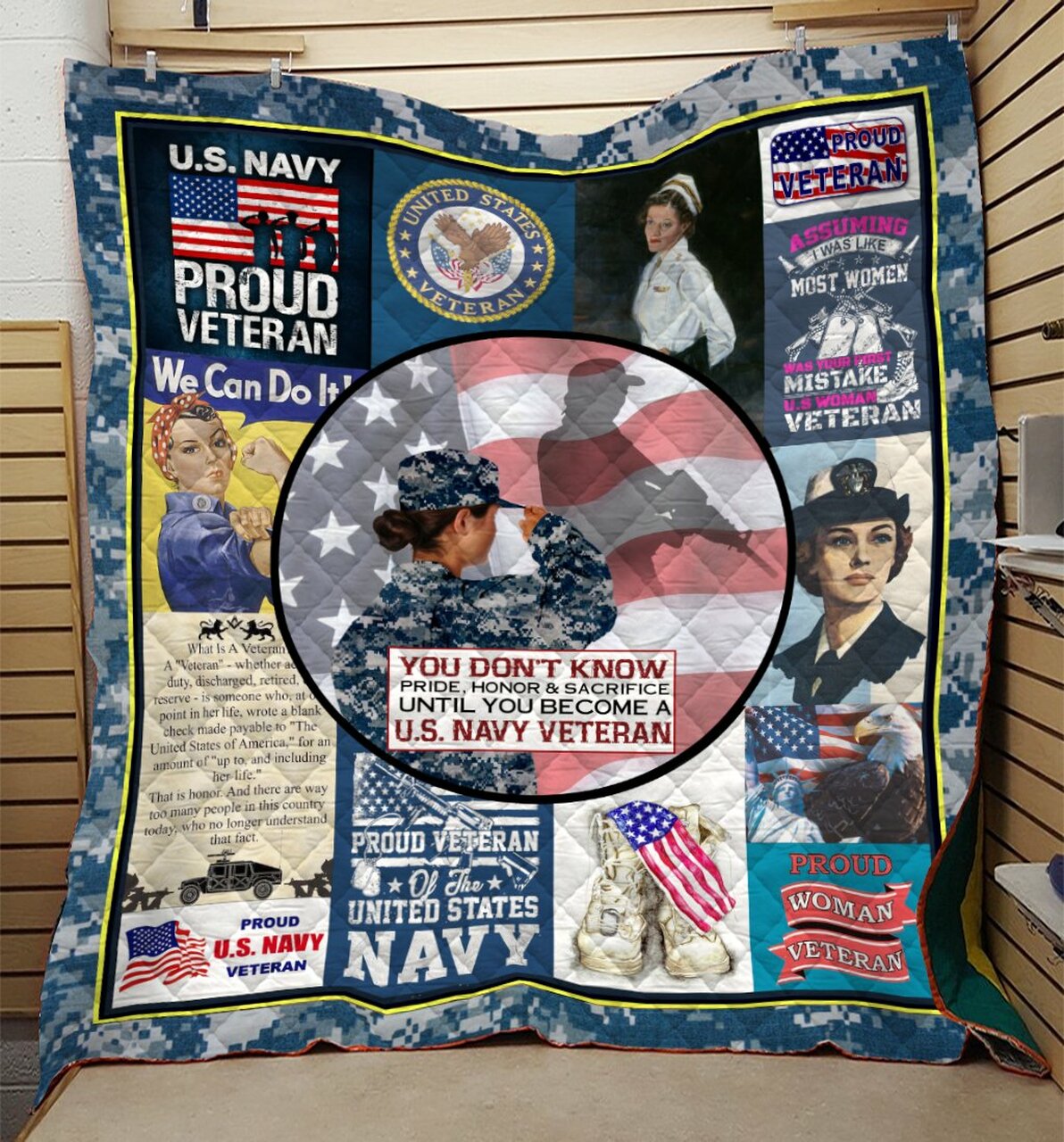 Navy Veteran Limited Blanket 3D Full Printing Dql-Qhg0034 Quilt Bedding Set