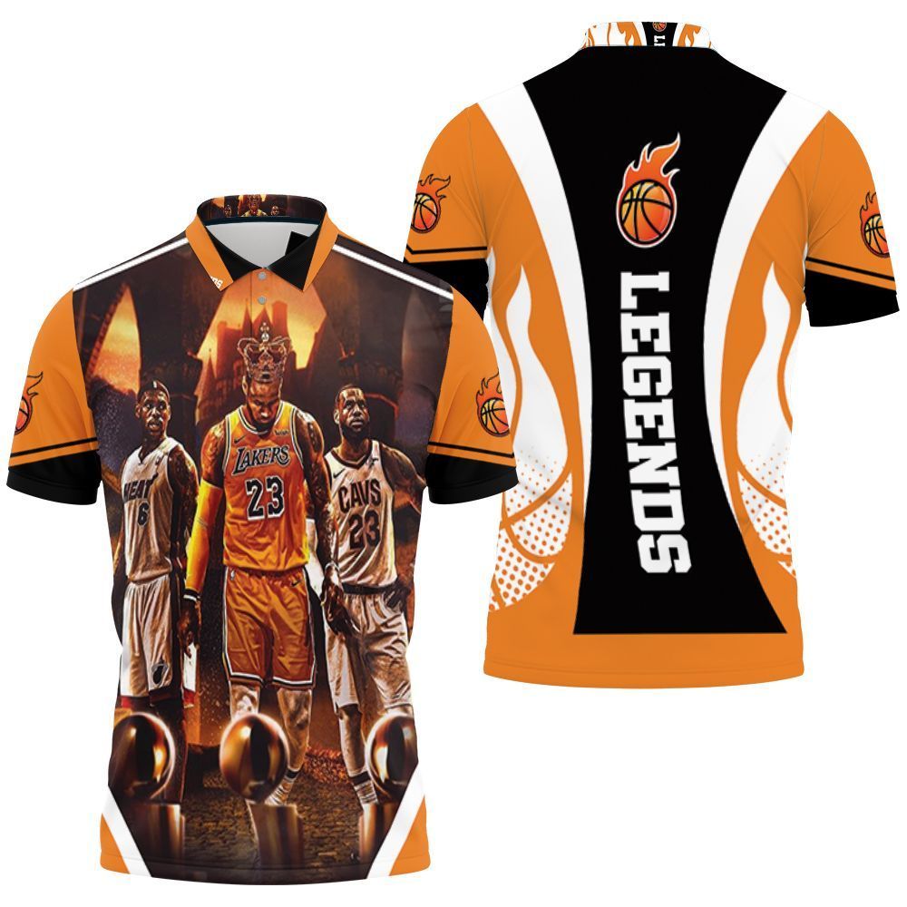 Nba Legend King Lebron James 3D Polo Shirt