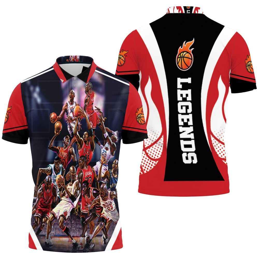 Nba Legend Michael Jordan 3D Polo Shirt