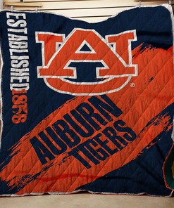 Ncaa Auburn Tigers Painted Printed Fleece Throw Quilt Bedding Set Bedroom Decor, Gifts for Family