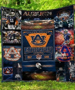 Ncaa Auburn Tigers Personalized Blanket Quilt Bedding Set - Great for Bedroom Decoration and Gifts for Fans
