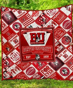 Ncaa Boston University Terriers Quilt Bedding Set Blanket Bedroom Decor