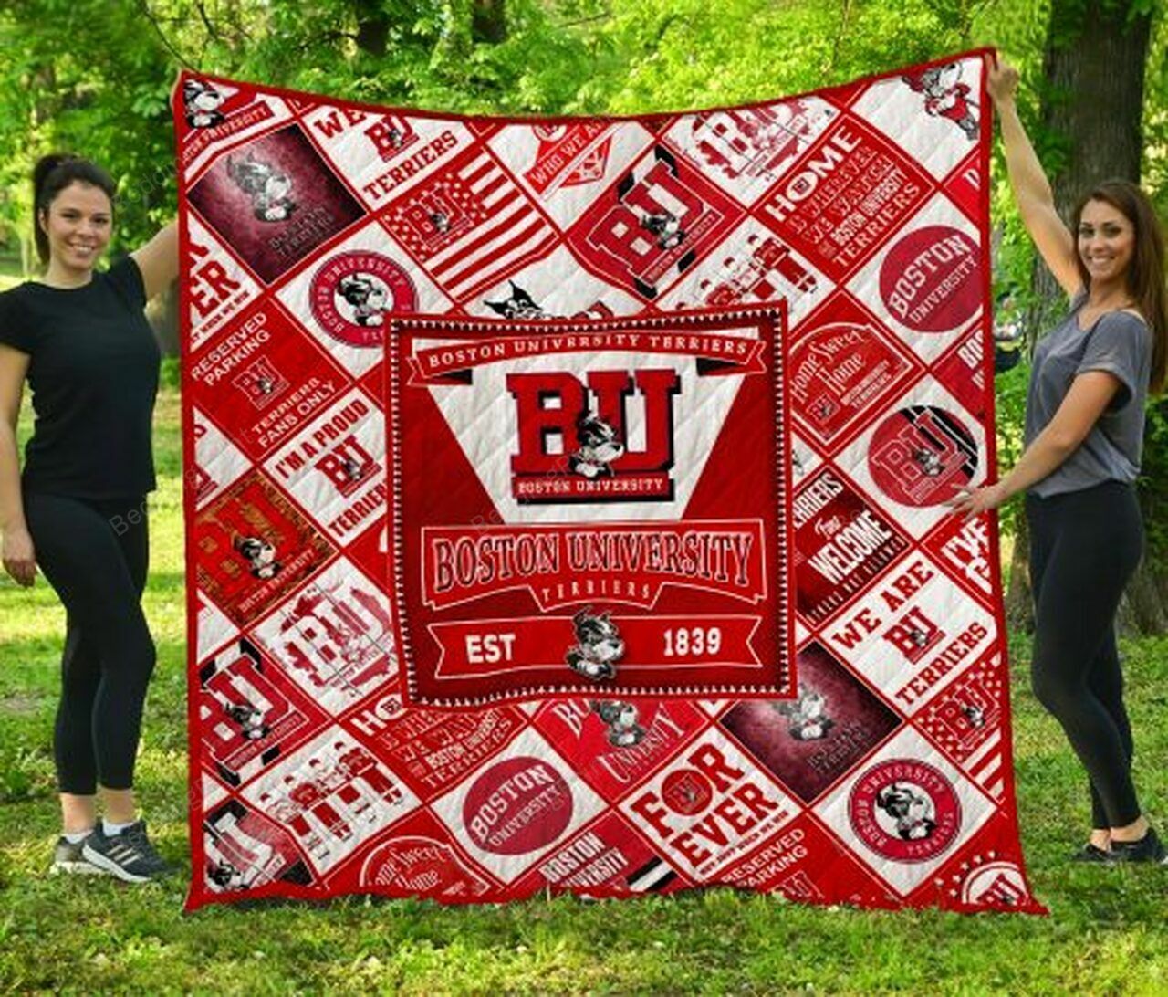 Ncaa Boston University Terriers Quilt Bedding Set Blanket Bedroom Decor