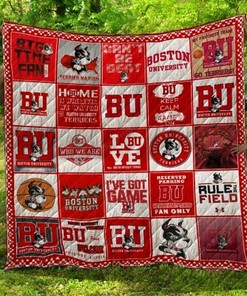 Ncaa Boston University Terriers Quilt Bedding Set Blanket Bedroom Decor Gifts for Fans