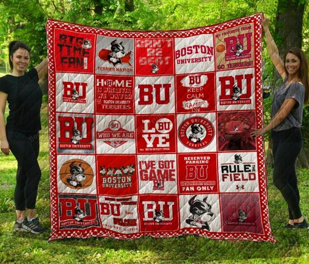 Ncaa Boston University Terriers Quilt Bedding Set Blanket Bedroom Decor Gifts for Fans