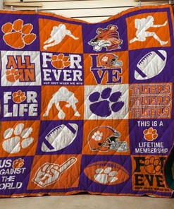 Ncaa Clemson Tigers Personalized Quilt Bedding Set Blanket Gifts for Fans