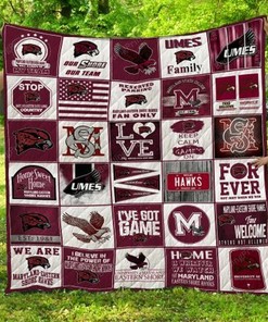 Ncaa Maryland-Eastern Shore Hawks Quilt Bedding Set Blanket Bedroom Decor, Gifts for Family
