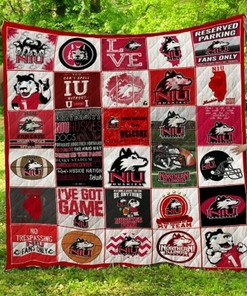 Ncaa Northern Illinois Huskies Quilt Bedding Set Blanket Bedroom Decor