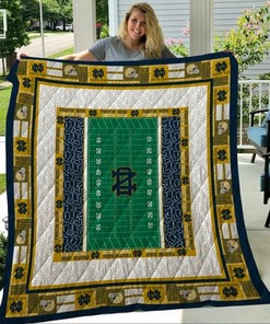 Ncaa Notre Dame Fighting Irish Quilt Bedding Set Blanket Bedroom Decor Gifts for Fans