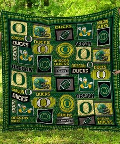 Ncaa Oregon Ducks Personalized Quilt Blanket Bedding Set for Home Decoration and Gifts for Family