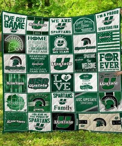 Ncaa South Carolina Upstate Spartans Quilt Bedding Set Blanket Bedroom Decor, Gifts for Family