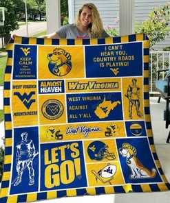 Ncaa West Virginia Mountaineers Quilt Bedding Set Blanket Bedroom Decor