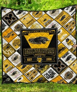 Ncaa Wisconsin-Milwaukee Panthers Quilt Bedding Set Blanket Bedroom Decor, Gifts for Family