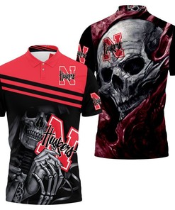 Nebraska Huskers Maiden Skull Fan 3D Polo Shirt