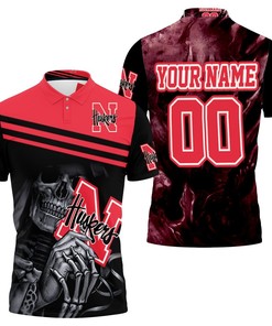 Nebraska Huskers Maiden Skull Fans 3D Personalized Polo Shirt