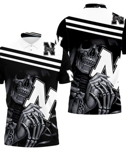 Nebraska Huskers Skull Maiden Fan 3D Polo Shirt