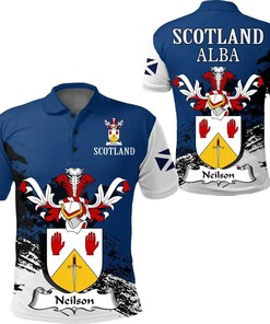 Neilson Scottish Family Crest Scotland Special Polo Shirt - Golf Shirt