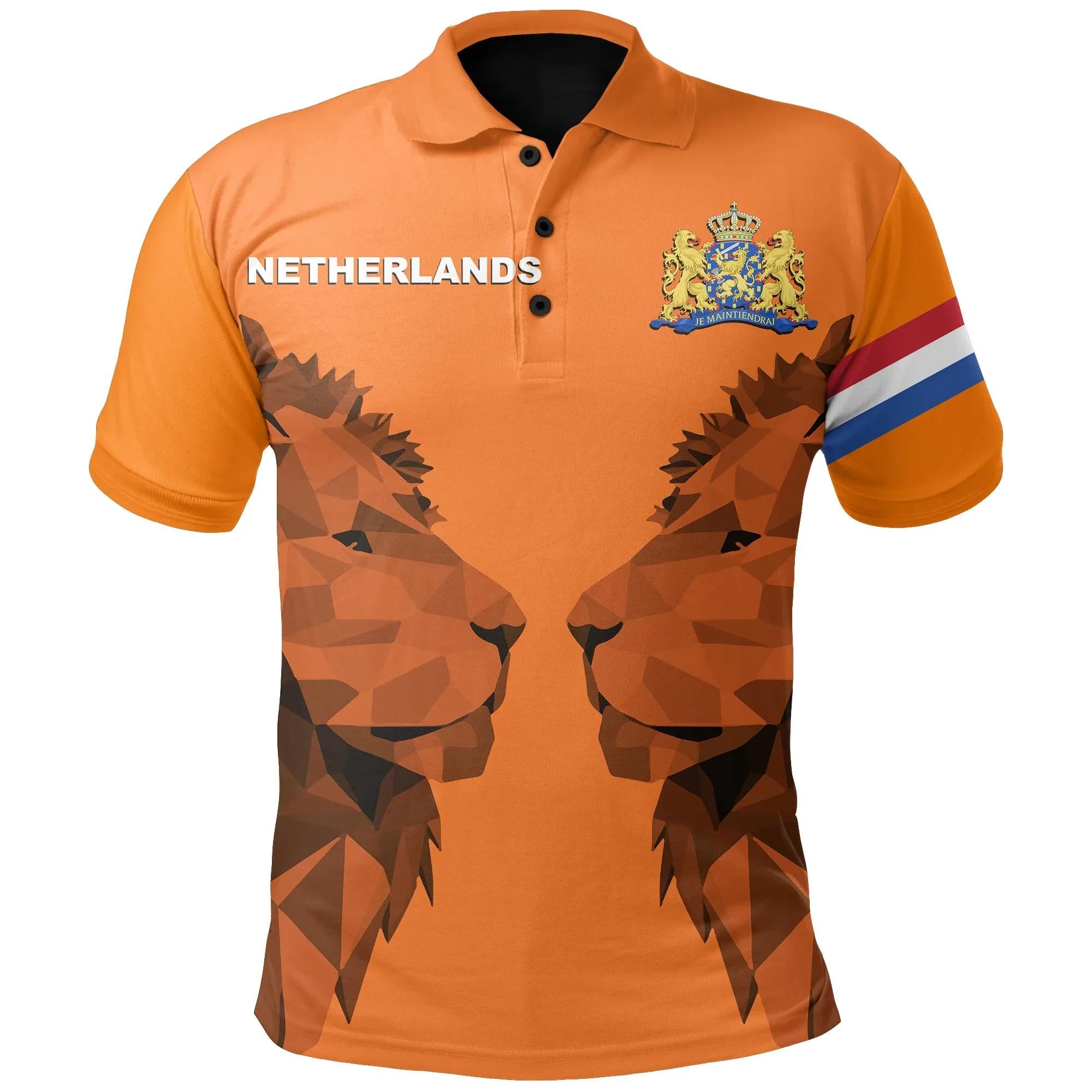 Netherlands Polo T Shirt - Double Lion K7
