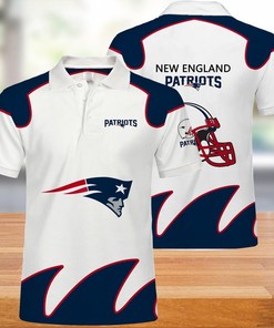 New England Patriots Polo Shirts White
