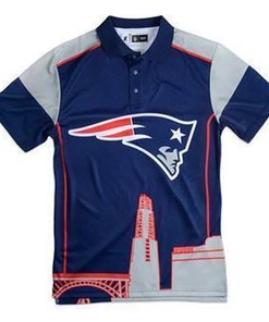 New England Patriots Thematic Polyester Polo Shirt 3D All Over Print Shirt3801