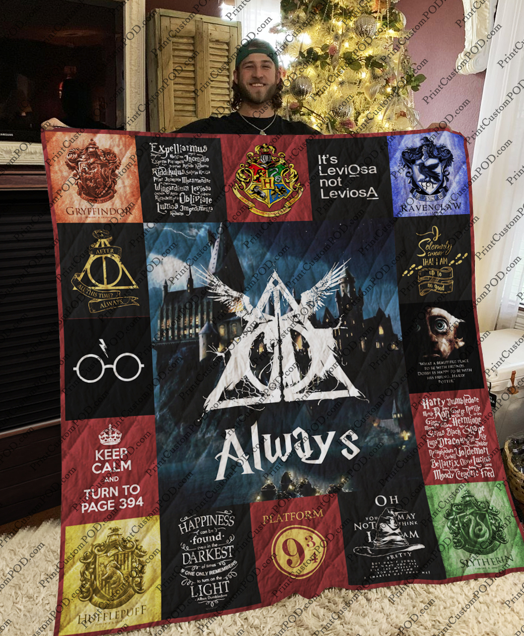 New Harry Potter Personalized Quilt Bedding Set Great for Bedroom Decor and Family Gifts