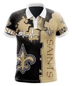 New Orleans Saints Beating Curve Polo Shirt