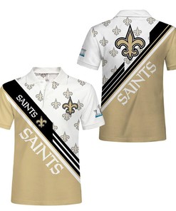 New Orleans Saints Button Up Polo Shirt
