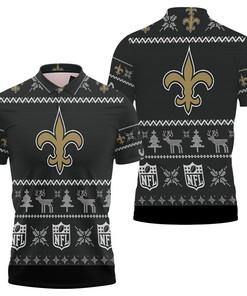 New Orleans Saints Christmas 3D Polo Shirt