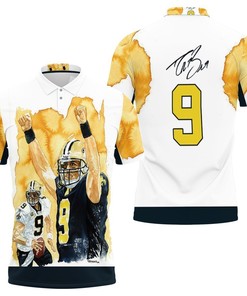 New Orleans Saints Drew Brees Winner Flame Polo Shirt