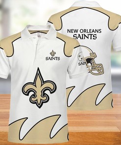 New Orleans Saints Men's Polo Shirts White